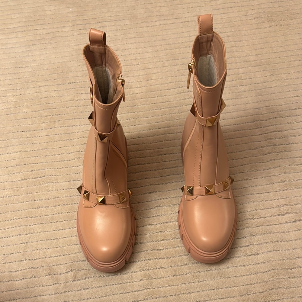 Cape Robbin Pink Ankle Booties with Buckle Straps
